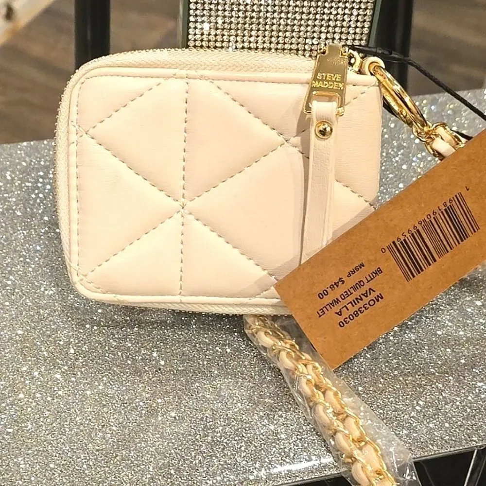 Steve Madden BKitt‎ Quilted Wallet- Vanilla
